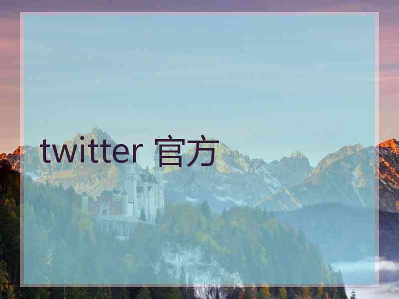 twitter 官方