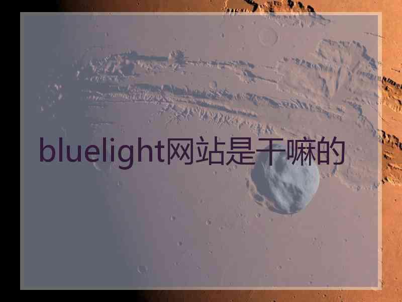 bluelight网站是干嘛的