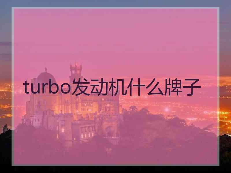 turbo发动机什么牌子