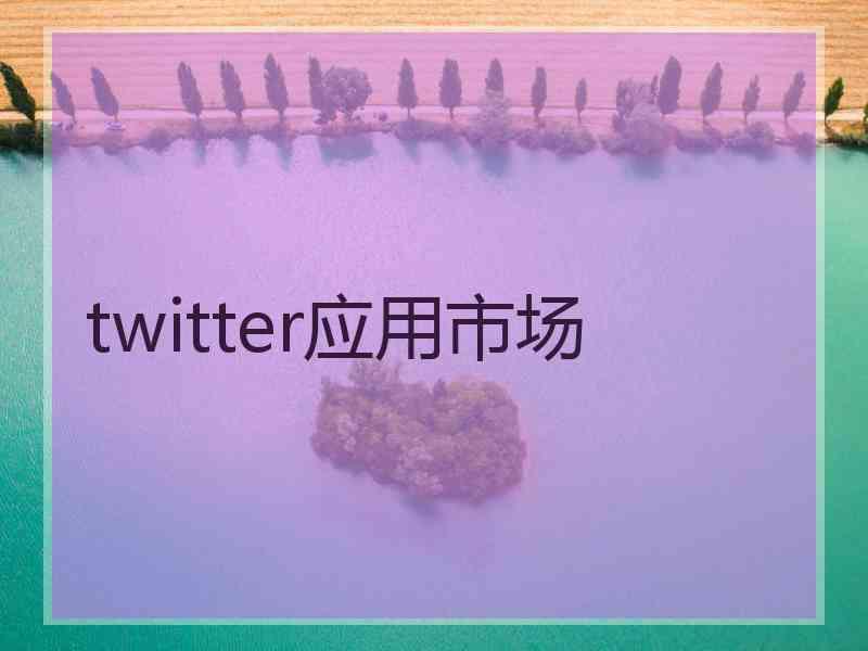 twitter应用市场