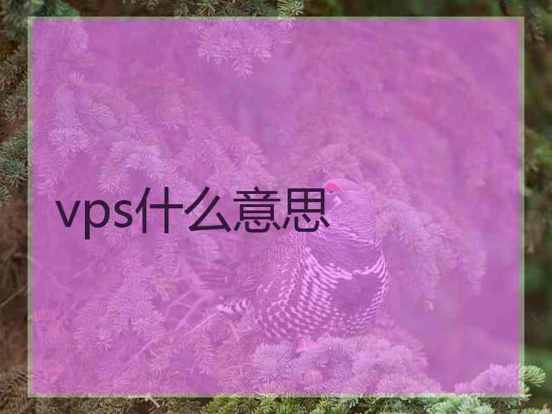 vps什么意思