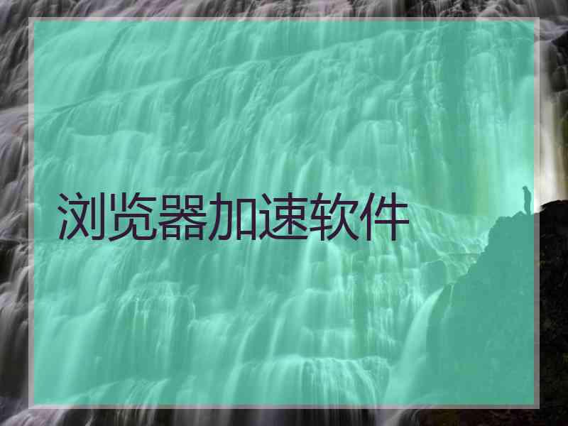 浏览器加速软件