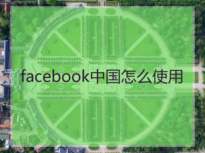 facebook中国怎么使用