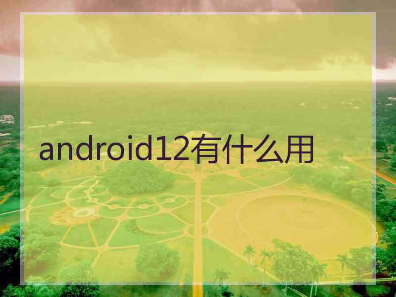 android12有什么用